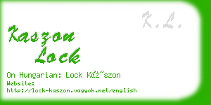 kaszon lock business card
